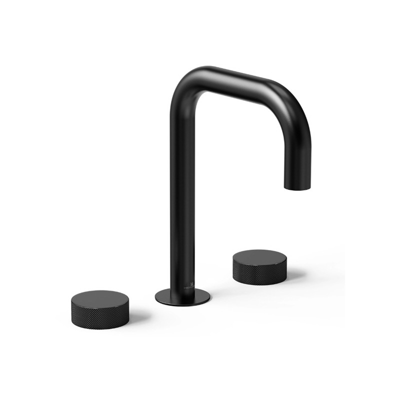 Grifería lavatorio bicomando Texture Black Apoyo - Hidromet