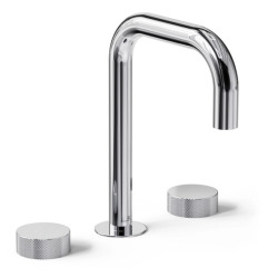 Grifería lavatorio bicomando Texture Cromo Apoyo - Hidromet