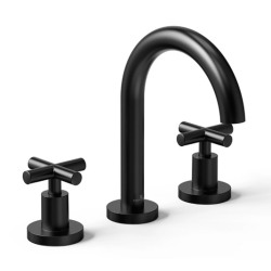 Grifería lavatorio bicomando Sun Cruz Black Apoyo - Hidromet