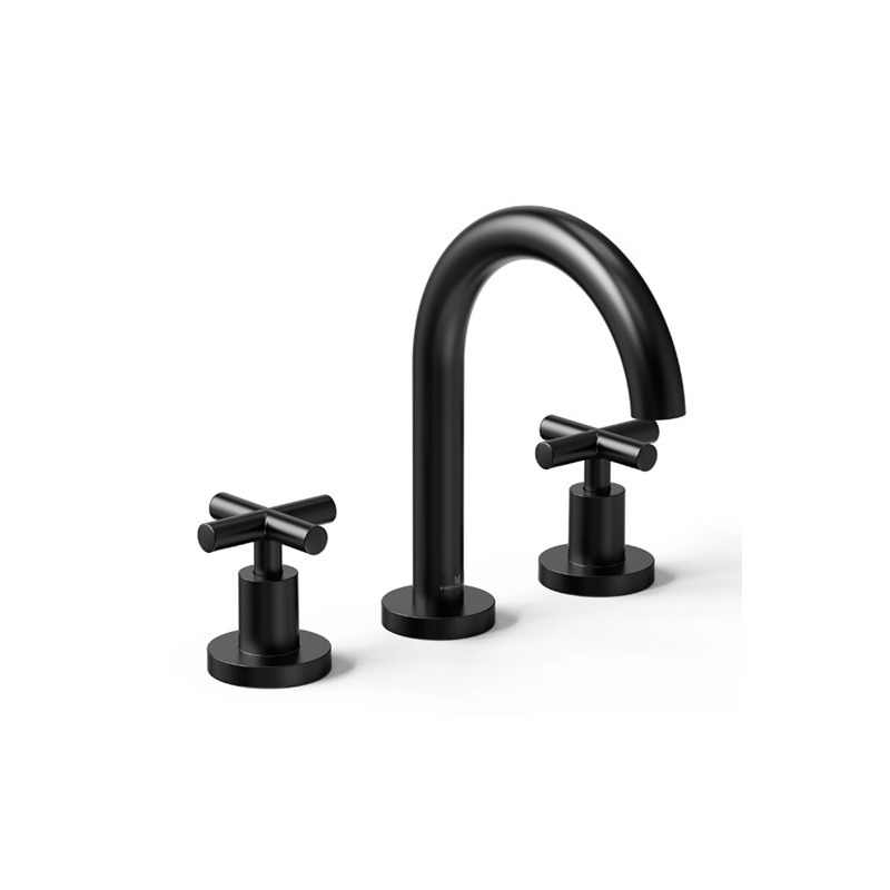 Grifería lavatorio bicomando Sun Cruz Black Apoyo - Hidromet