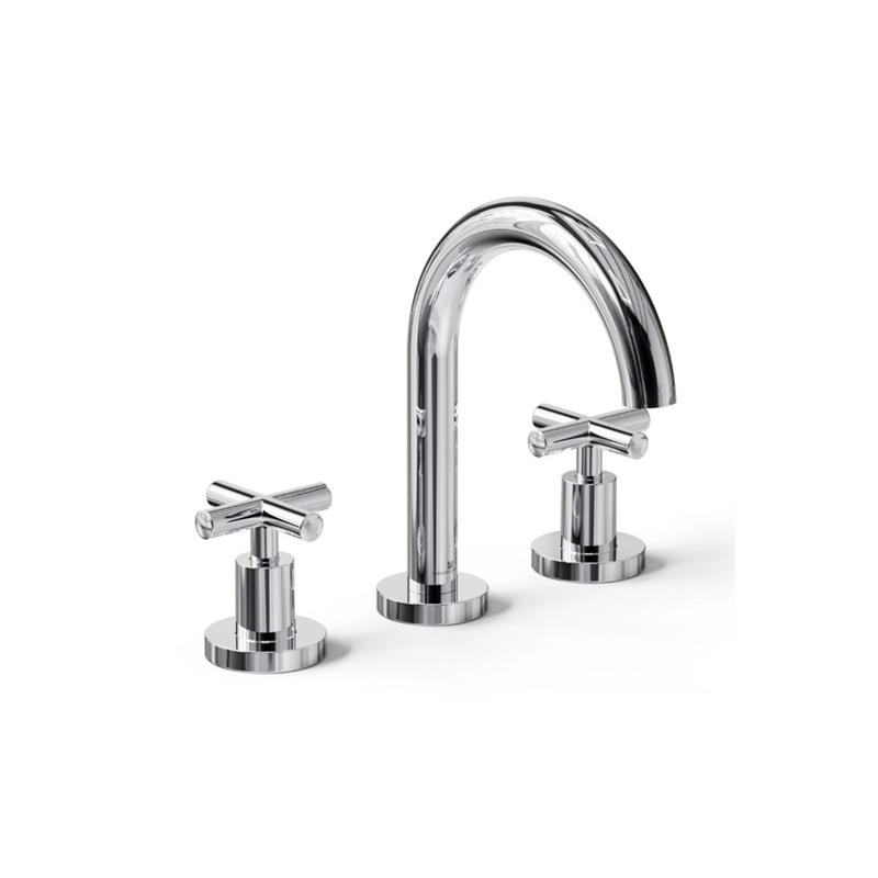 Grifería lavatorio bicomando Sun Cruz Cromo Apoyo - Hidromet