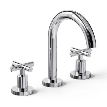 Grifería lavatorio bicomando Sun Cruz Cromo Apoyo - Hidromet