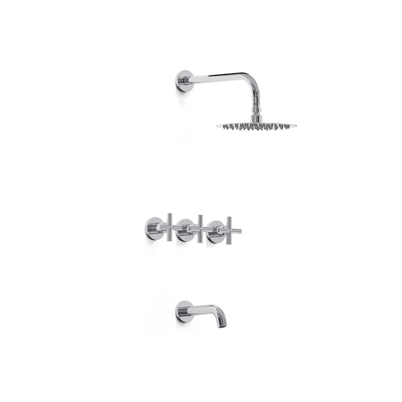 Grifería ducha con pico bicomando Sun Cruz Cromo - Hidromet