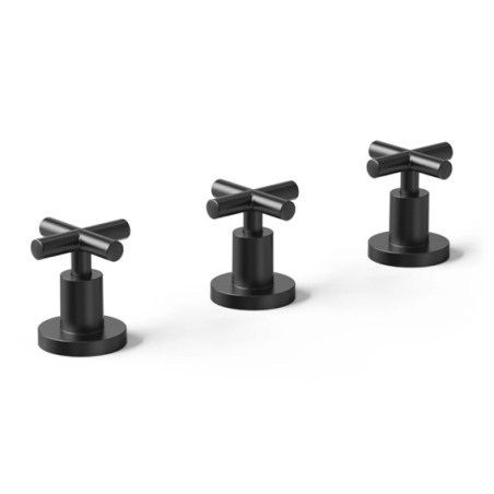 Grifería bidet bicomando Sun Cruz Negro con transferencia - Hidromet