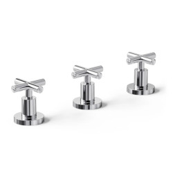 Grifería bidet bicomando Sun Cruz Cromo con transferencia - Hidromet