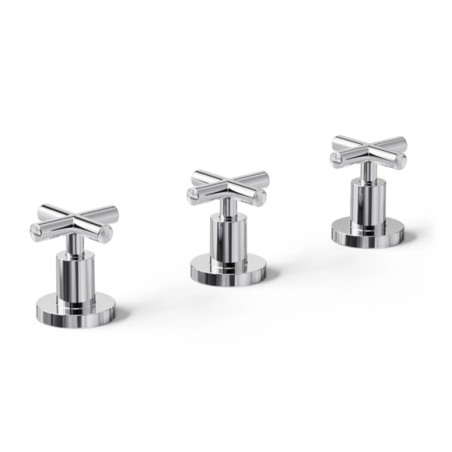 Grifería bidet bicomando Sun Cruz Cromo con transferencia - Hidromet