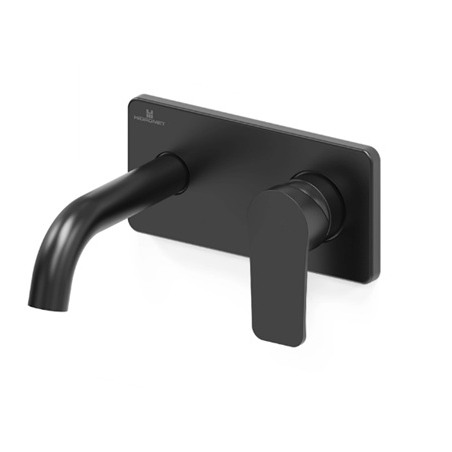 Grifería lavatorio monocomando small negro pared - Hidromet