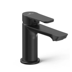 Grifería lavatorio monocomando small negro apoyo - Hidromet