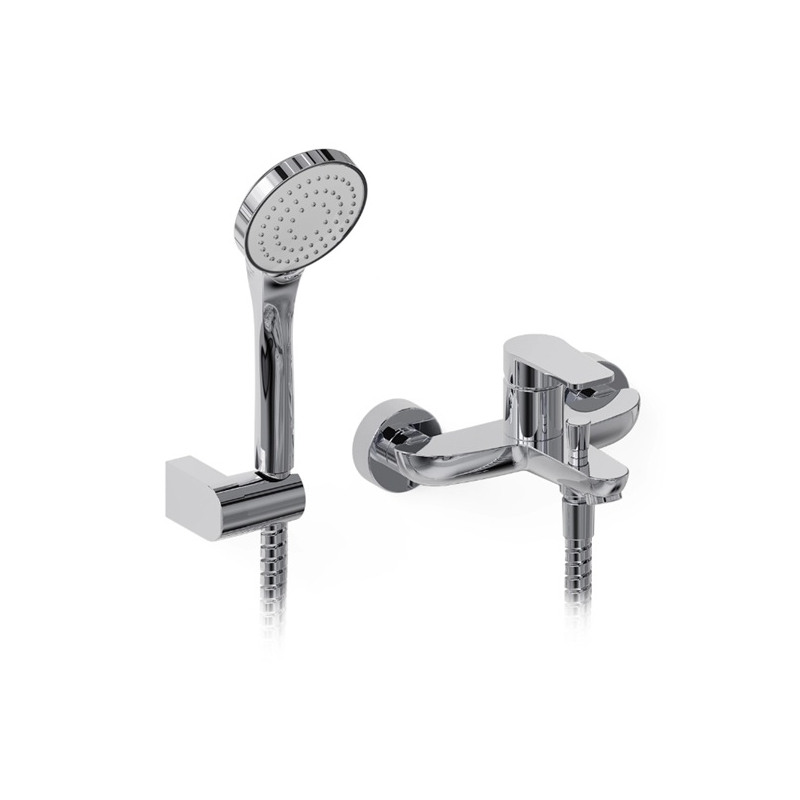 Grifería ducha exterior con duchador monocomando small cromo - Hidromet