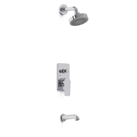 Grifería ducha exterior 100mm con pico monocomando small cromo - Hidromet