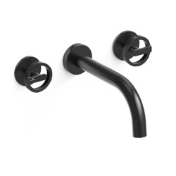 Grifería lavatorio pared bicomando Ring Negro - Hidromet