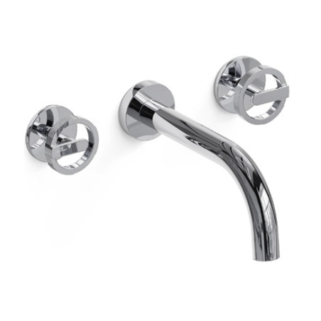 Grifería lavatorio pared bicomando Ring Cromo - Hidromet