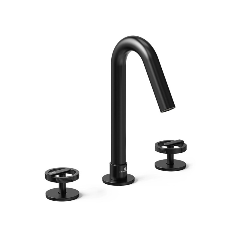 Grifería lavatorio bicomando Ring Negro - Hidromet