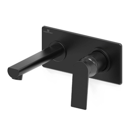 Grifería lavatorio pared monocomando raptor negro - Hidromet