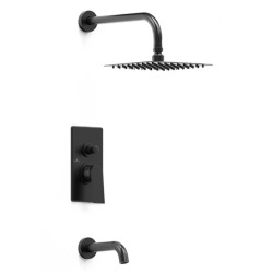 Grifería ducha con transferencia monocomando raptor negro - Hidromet