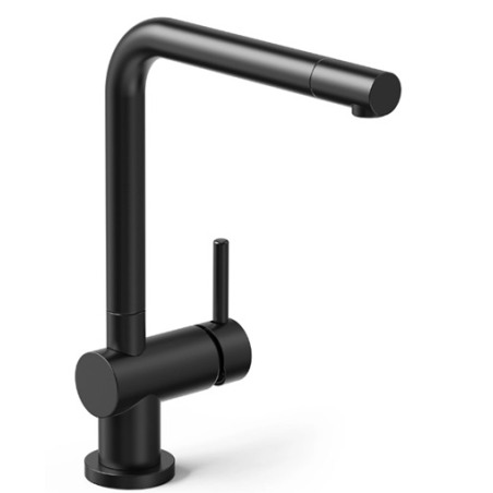 Grifería cocina monocomando recto jockey negro - hidromet