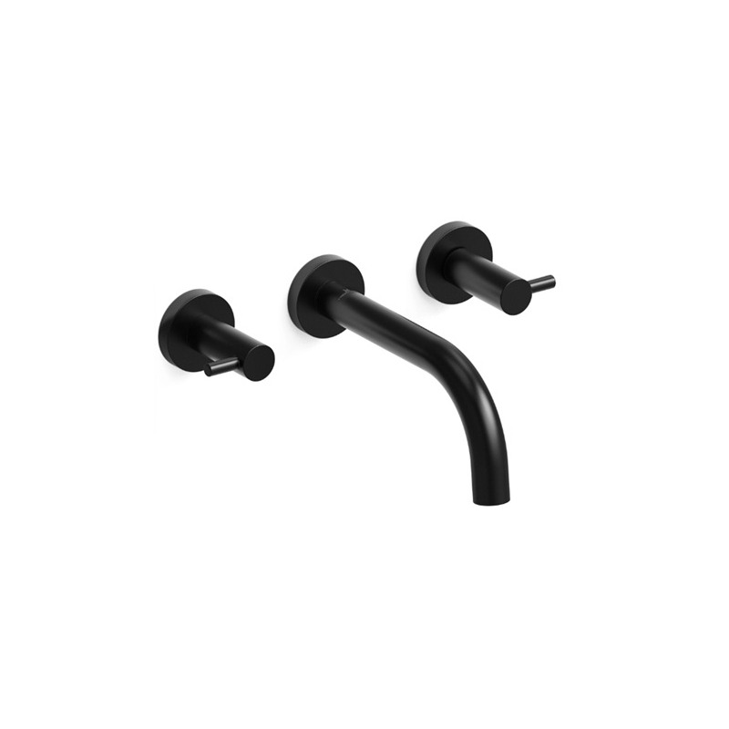 Grifería lavatorio pared bicomando Jet negro - Hidromet