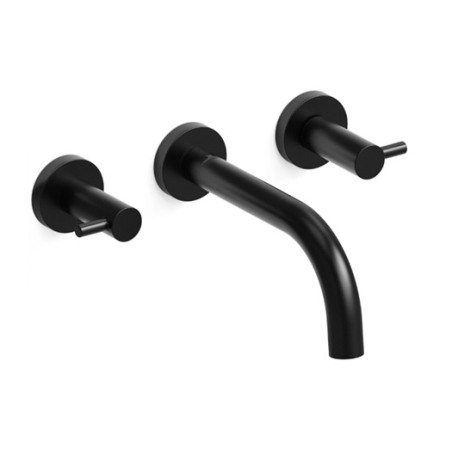 Grifería lavatorio pared bicomando Jet negro - Hidromet