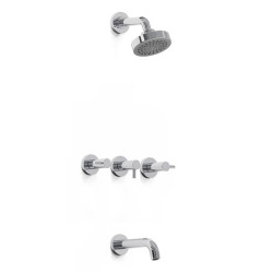 Grifería ducha 100 mm con pico bicomando jet cromo - Hidromet