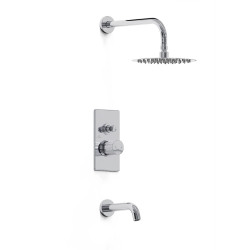 Grifería ducha con transferencia monocomando Texture Cromo - Hidromet