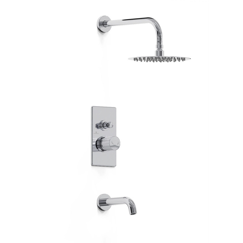 Grifería ducha con transferencia monocomando Texture Cromo - Hidromet