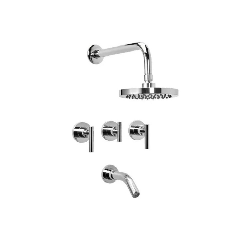 Grifería Ducha Bicomando Nivus 100M con Pico Cromo - Hidromet