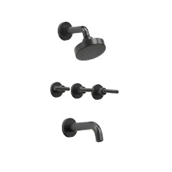 Grifería Ducha Bicomando Nivus 100M con Pico Negro - Hidromet