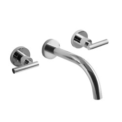 Grifería Lavatorio de pared Bicomando Nivus Cromo - Hidromet