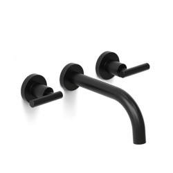 Grifería Lavatorio de pared Bicomando Nivus Negro - Hidromet