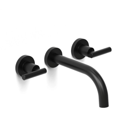 Grifería Lavatorio de pared Bicomando Nivus Negro - Hidromet