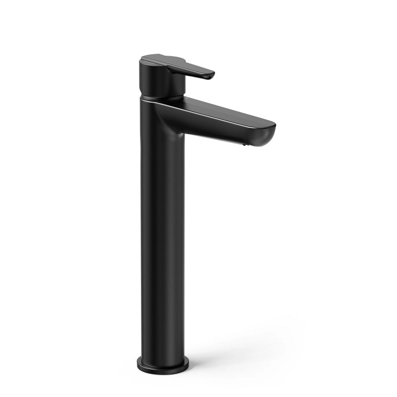 Grifería lavatorio apoyo alto monocomando Flat negro - Hidromet