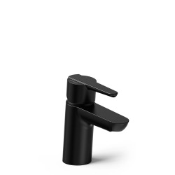 Grifería lavatorio apoyo monocomando Flat negro - Hidromet