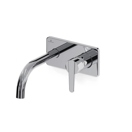 Grifería lavatorio de pared monocomando Flat cromo - Hidromet