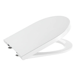 Asiento inodoro Debba - acrilico blanco con caída amortiguada