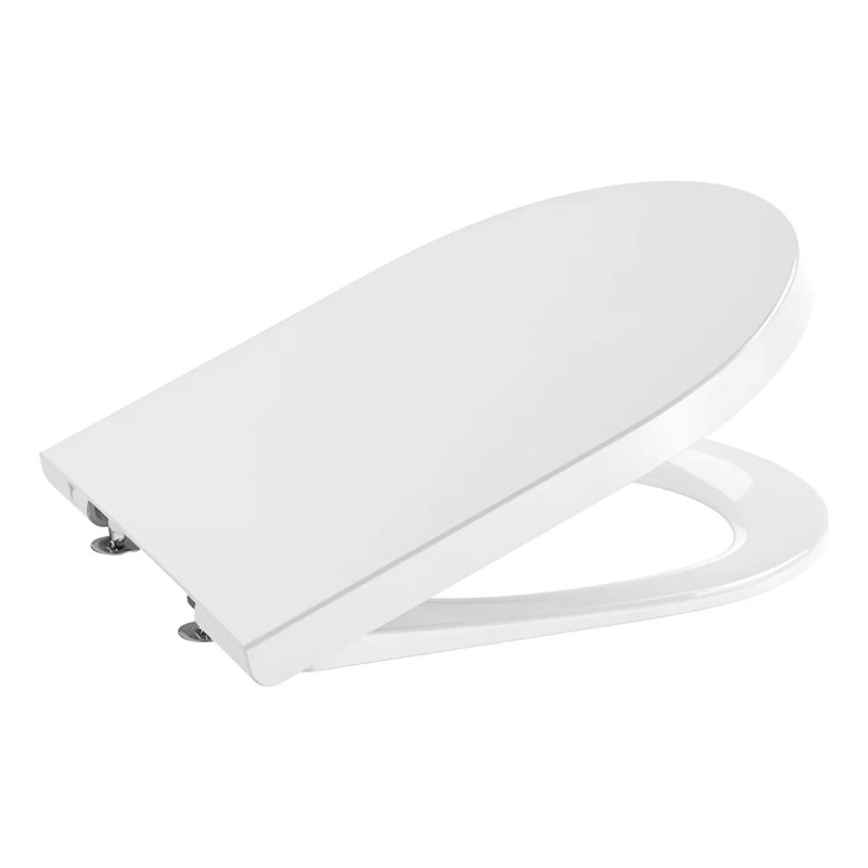 Asiento inodoro Debba - acrilico blanco con caída amortiguada