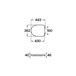 Asiento inodoro Debba - acrilico blanco con caída amortiguada