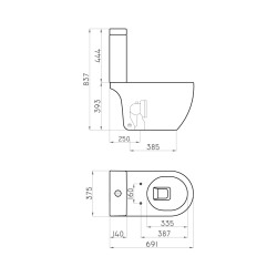 Ferrum Fontana Inodoro Largo Negro IOLQ2-NS