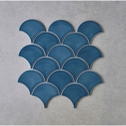 Fika Fishscale Fan Shape Blue 25.9x27.3cm - 0924 - X unidad