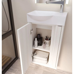 Vanitory Schneider Alma colgar boreal 40cm - Losa - Mesada de 1 Agujero