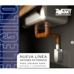 Sífón desague ppn externo para amurar 50mm (cocina)