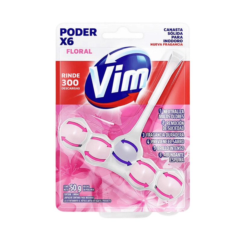 Canasta inodoro VIM Premium floral 5 en 1