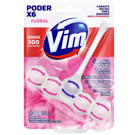Canasta inodoro VIM Premium floral 5 en 1