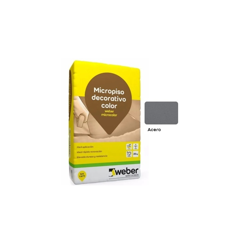 Weber microcolor acero x 25Kg
