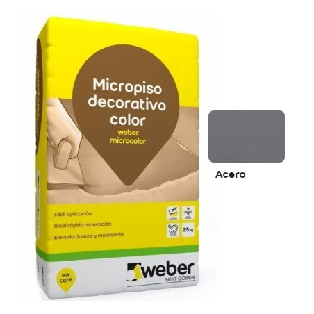 Weber microcolor acero x 25Kg