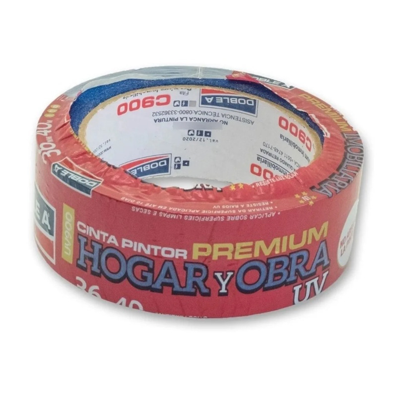 Cinta de papel 36mm x rollo 40m Premium azul
