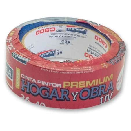 Cinta de papel 36mm x rollo 40m Premium azul