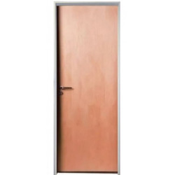 Puerta placa cedro - Marco de aluminio blanco 60x10 - Valentinuz (Derecha)