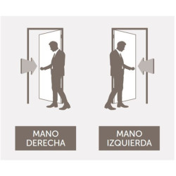 Puerta placa cedro - Marco de aluminio blanco 60x10 - Valentinuz (Derecha)