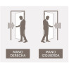 Puerta placa cedro - Marco de aluminio blanco 60x10 - Valentinuz (Derecha)