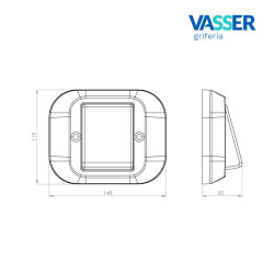 Válvula descarga tecla negra - Vasser